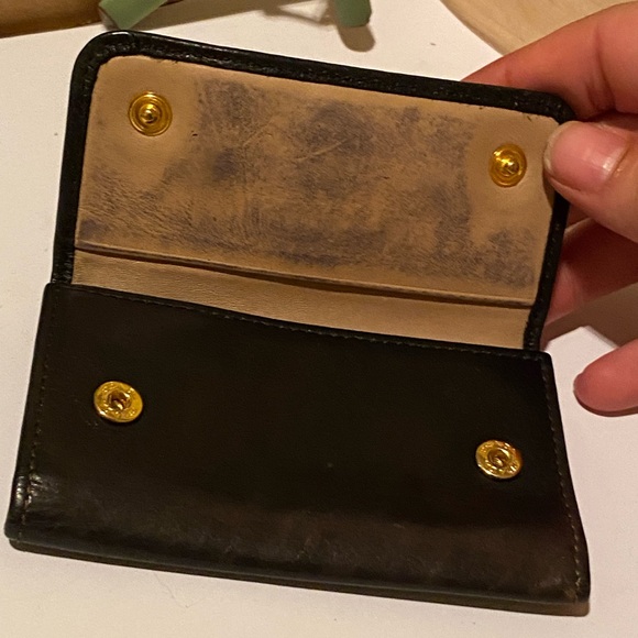 Auth PRADA Saffiano Black Leather Ribbon Trifold Wallet Compact Wallet #9388 - Picture 8 of 8